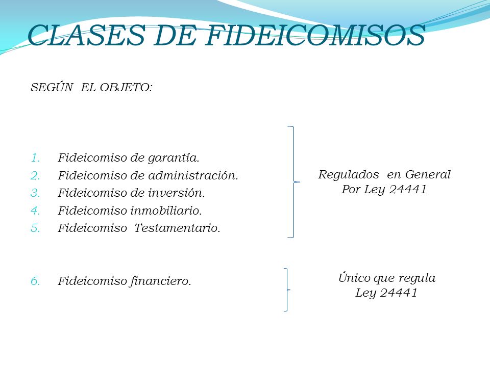ley 24441 fideicomiso
